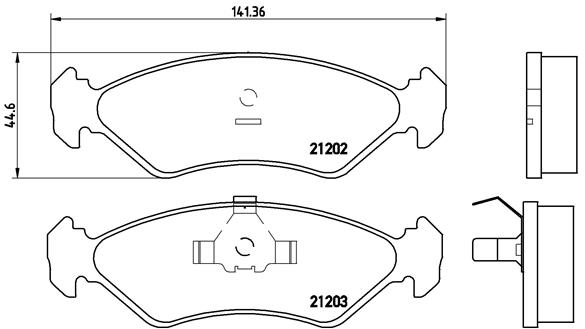 set placute frana,frana disc P 24 028 BREMBO