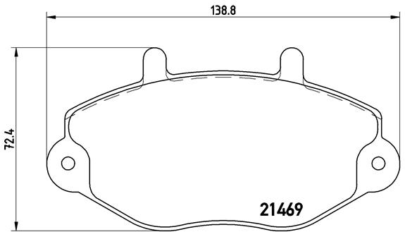 set placute frana,frana disc P 24 033 BREMBO