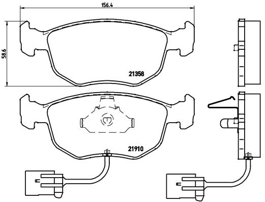 set placute frana,frana disc P 24 035 BREMBO