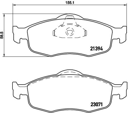 set placute frana,frana disc P 24 037 BREMBO
