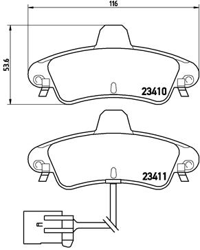 set placute frana,frana disc P 24 038 BREMBO