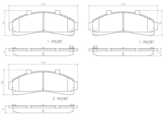 set placute frana,frana disc P 24 041 BREMBO