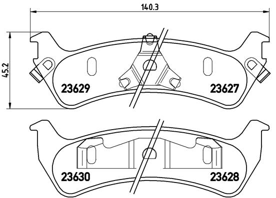 set placute frana,frana disc P 24 042 BREMBO