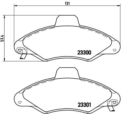set placute frana,frana disc P 24 045 BREMBO