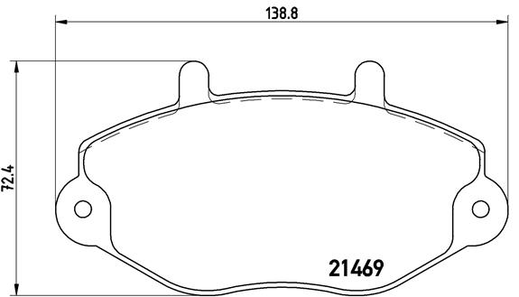 set placute frana,frana disc P 24 050 BREMBO