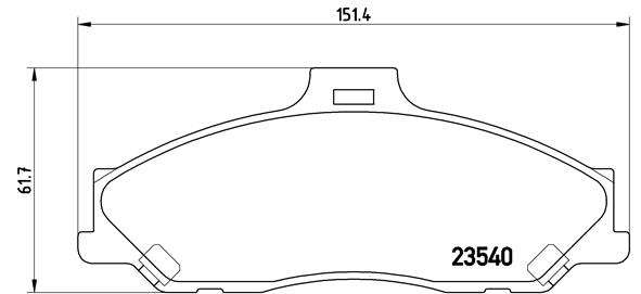 set placute frana,frana disc P 24 051 BREMBO