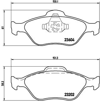 Set placute frana,frana disc P 24 055 BREMBO