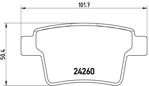 Set placute frana,frana disc P 24 063 BREMBO