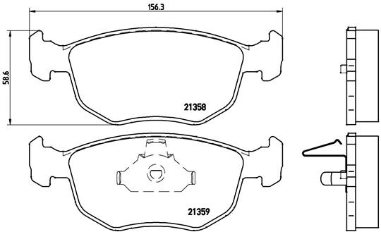 set placute frana,frana disc P 24 069 BREMBO