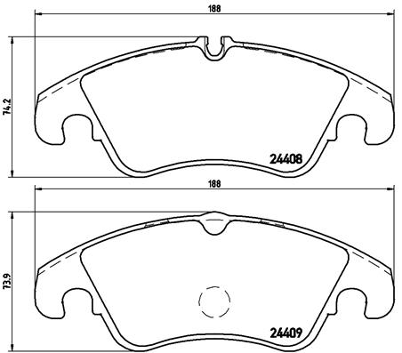 set placute frana,frana disc P 24 074 BREMBO