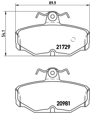 set placute frana,frana disc P 24 079 BREMBO