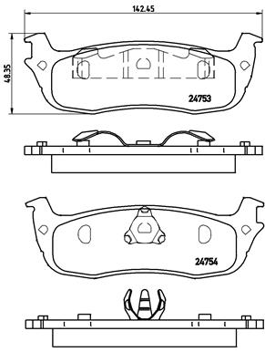 set placute frana,frana disc P 24 083 BREMBO