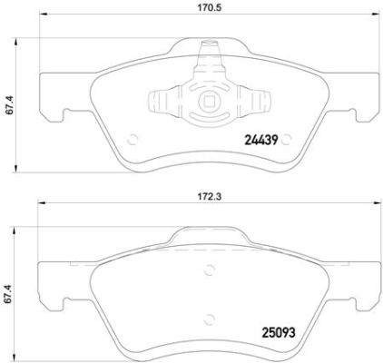 Set placute frana,frana disc P 24 159 BREMBO