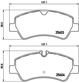 Set placute frana,frana disc P 24 160 BREMBO