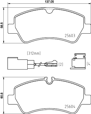 Set placute frana,frana disc P 24 187 BREMBO