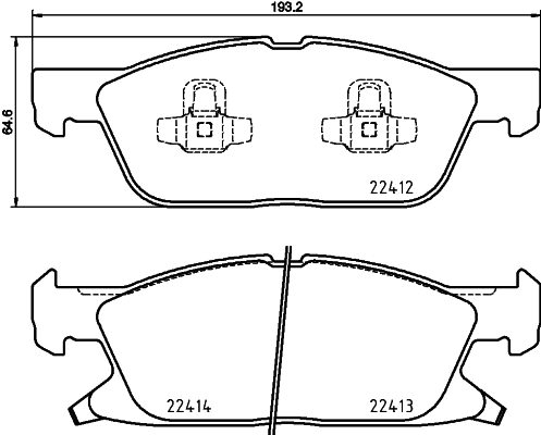 Set placute frana,frana disc P 24 188 BREMBO