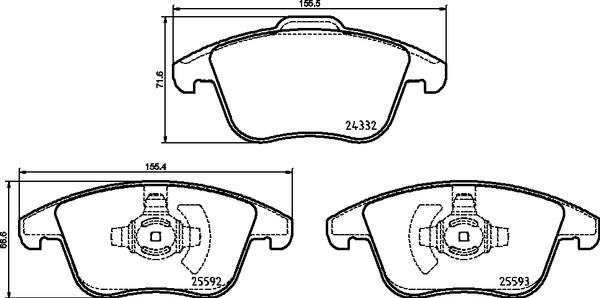 Set placute frana,frana disc P 24 211 BREMBO