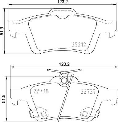 Set placute frana,frana disc P 24 216 BREMBO