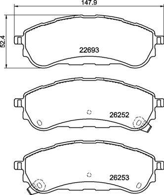 Set placute frana,frana disc P 24 235 BREMBO