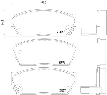 set placute frana,frana disc P 28 004 BREMBO