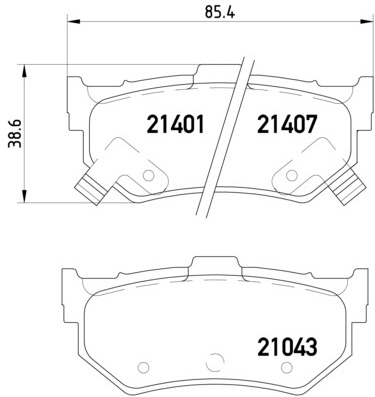 set placute frana,frana disc P 28 007 BREMBO