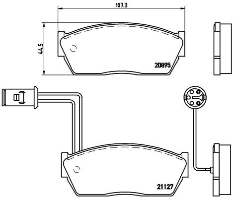 set placute frana,frana disc P 28 009 BREMBO