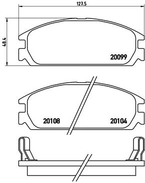 set placute frana,frana disc P 28 010 BREMBO