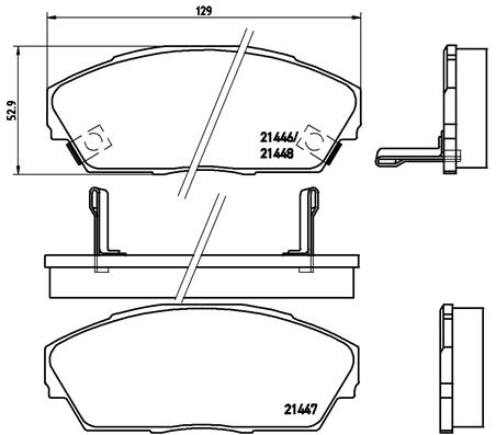 set placute frana,frana disc P 28 013 BREMBO