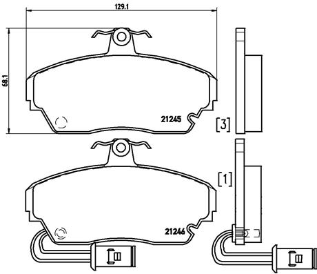 set placute frana,frana disc P 28 014 BREMBO