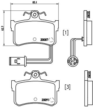 set placute frana,frana disc P 28 015 BREMBO