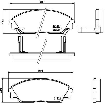 set placute frana,frana disc P 28 016 BREMBO