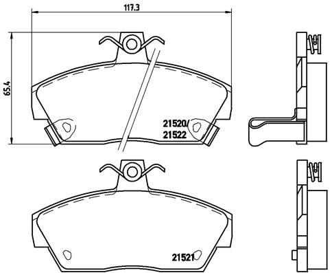 set placute frana,frana disc P 28 019 BREMBO