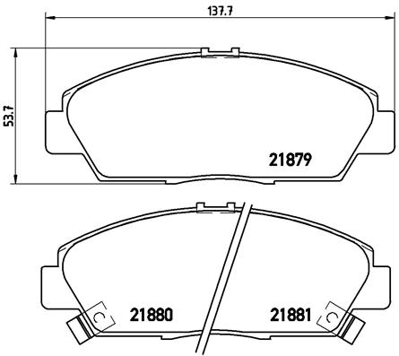 set placute frana,frana disc P 28 021 BREMBO