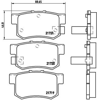 Set placute frana,frana disc P 28 022 BREMBO