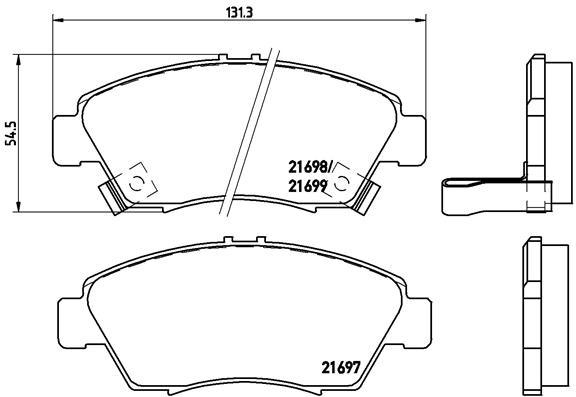 Set placute frana,frana disc P 28 024 BREMBO