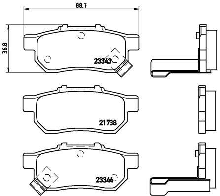 Set placute frana,frana disc P 28 025 BREMBO