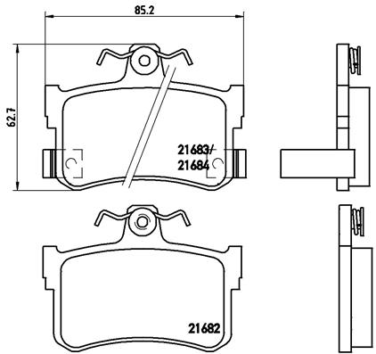 set placute frana,frana disc P 28 027 BREMBO