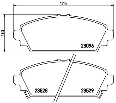 set placute frana,frana disc P 28 031 BREMBO