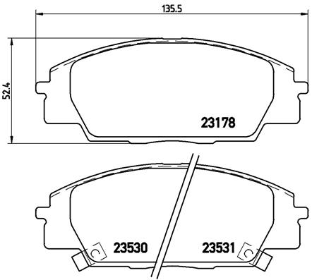 Set placute frana,frana disc P 28 032 BREMBO