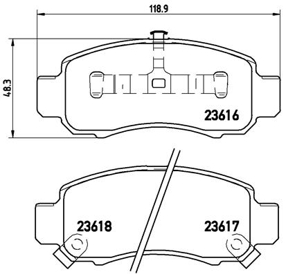 set placute frana,frana disc P 28 033 BREMBO