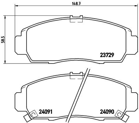 Set placute frana,frana disc P 28 034 BREMBO