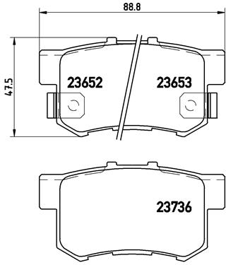 Set placute frana,frana disc P 28 039 BREMBO