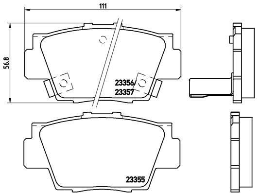 set placute frana,frana disc P 28 040 BREMBO