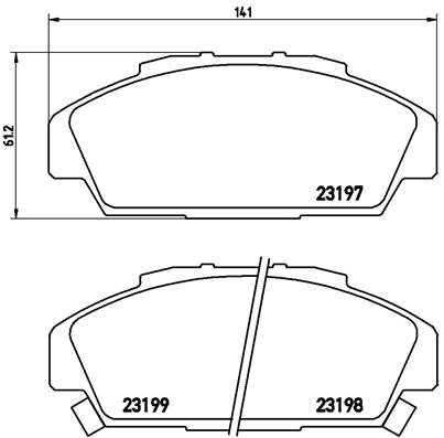 set placute frana,frana disc P 28 041 BREMBO
