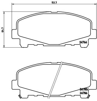 Set placute frana,frana disc P 28 043 BREMBO