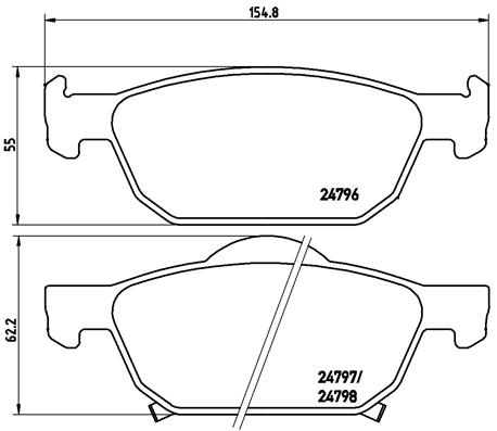 Set placute frana,frana disc P 28 044 BREMBO