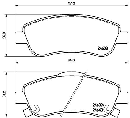 Set placute frana,frana disc P 28 045 BREMBO