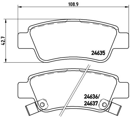 Set placute frana,frana disc P 28 046 BREMBO