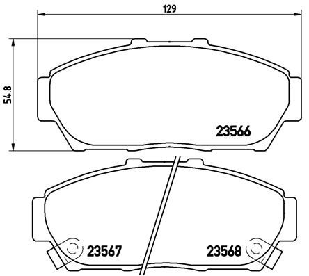 set placute frana,frana disc P 28 048 BREMBO