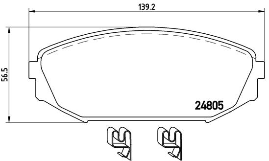 set placute frana,frana disc P 28 049 BREMBO